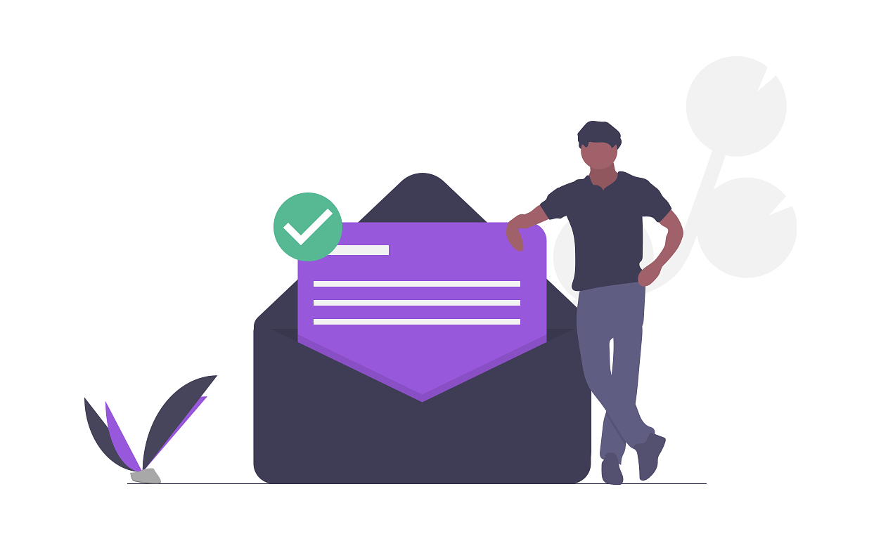 image of email icon with check mark